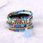 New Design Bohemian Tassel Leather Rhinestone Crystal Magnetic Charm Bracelet For Women Jewelry