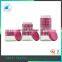 Eco-friendly Red Stainless Steel Glass Storage Jars Home