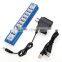 New 10 PORTS USB HUB 2.0 High Speed with Power Adapter / 10-Port USB 2.0 Hub