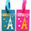 2016 Customized Logo Wholesale Travel Baggage Tag for Airlines Shaped Soft PVC Luggage Tag