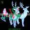 waterproof outdoor acrylic horse carriage christmas decoration light