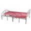 Single folding military stackable metal bed frame