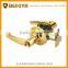 2016 High security zinc alloy satin brass finish reversible tubular privacy door handle lock set
