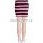 OEM Service apparel wholesale spandex knitted mini bodycon women stripe skirt