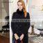 factory direct sale black winter women fur coat with mink