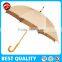 Straight stick auto open umbrella with wood handle