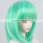 wholesale price shoulder-length straight blue-green doll wig