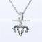 S164 Globalwin Diysterling Jewellery Silver Goat Head Pendant