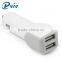 Factory sale 3.1A mini charger dual USB car charger for android Phone / iphone 6 / ipad