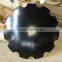 Notched harrow disc with boron steel for farming implements made by YUNTAI factory