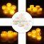 Set of 6 Battery Powered LED Tealight Candles Votive Flameless Candles with Timer Function Unscented Romantic Light for Wedding