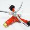 3-Arm Rotary Sprinkler With 2-Wheel Base For Lawn Watering