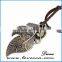 Newest Adjustable Bronze Tone Vintage Leather Pendant Necklace