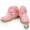 Children Boy And Girls Waterproof Three Colors Adding Cashmere Black Leather Shoes