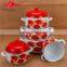 High quality 5pcs Enamel / Ceramic casserole pot/ Turkey pot