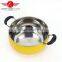 New design 5pcs Colorized Drum-shaped Stainless Steel Soup Pot kitchen cookware With Decal