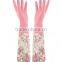 Long Velvet Gloves Housework Dishwashing Gloves Latex Rubber Gloves Thick Warm Laundry Gloves