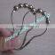 Nickel Steel Pear Shaped Ball Roller Shower Curtain Rings