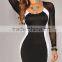 Sexy Women Cocktail Evening Bodycon Clubwear Long Sleeve Slim Party Mini Dress