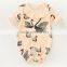 Wholesale Baby Long Sleeve Swan Printed Rompers for 0-1 Years Old