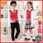 New fashion V-Neck pullover primary school uniform design