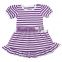 2015 frock design factory wholesale children's ruffle stripe boutique dress fashion apparel for girls