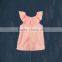 WY-825 Ruffle Collar Top Pearl T Shirt Kids Infant Tank Girls Ruffle Neck Tops Baby Clothes