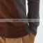 Men's stylish color block high neck jacquard knit pullover sweater with high quality