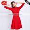 OEM custom latest formal design wool knitting pattern sweater dress for women