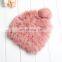 Fashion rabbit fur hats factory wholesale women winter weaven fur hats