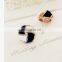 Fashion Hot women's jewelry Black and White Spiral luxurious Earrings women alloy stud gifts