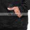 Black Pullover Front Pocket Hoodie For Men / Unisex Hoodies Manufacturer &