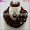 africa beads necklace coral beads nigerian bridal jewelry set african beads jewelry set BH16-6