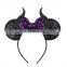 Halloween Minnie Ears Headband Minnie  Headband And Bow Custom Hair Wraps