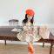 Children's skirts 2020 autumn girls Korean version of floral long-sleeved dresses, small and medium-sized children's lace skirts