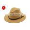 12colors Cheap Wholesale Braid Shape Leather Decor Cotton Felt Fedora Hat Jazz Hat