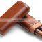 HQ CF-0402 Leather Cedar Wood  Brown Cigar Case Holder Travel cigar Case