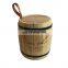 Beautiful Eco-friendly Mini Solid Wooden Pen Holder Coin Coffee Bean Barrels Handmade Wooden Barrel for Coffee Bean