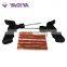 Comfortable design for tubeless tire repair use kit with tire seals