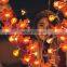 Fall Garland Maple Leaf Fairy Autumn Decor LED String Light  For Halloween Holiday Home Party