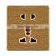 Type 86 Universal 5 pin Wall Socket With Switch And LED Light Thick Solid Wood Panel Sockets and Switches Electrical 16A