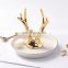 European ceramic crafts antler jewelry tray necklace jewelry home creative ornaments