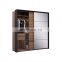 Modern popular bedroom wardrobe wooden sliding door closet design