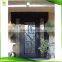 wrought iron exterior grill door designs with glass sidelight panels