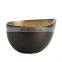black & gold metal bowl