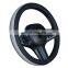 Autoaby Diamond Leather Steering Wheel Cover with Bling Bling Crystal Rhinestones Fit 15 Inch Protector Car Wheel for Women Girl