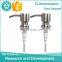 Cost price liquid soap dispenser stainless steel foaming soap pump / free sample 24/410 silver lotion pump