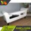 Marsha Modern Scroll Arm Faux Leather Storage Bench Bed End Foot Stool
