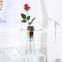 Wholesale Nordic Vase Round Clear Handmade Amber Glass Bottle Crystal Glass Flower Vase Wedding Garden Tabletop Home Decor