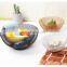 Manufacture Kitchen Home Decor Picnic Food Fruit Storage Iron Large Round Color White Metal Wire Fruit Basket